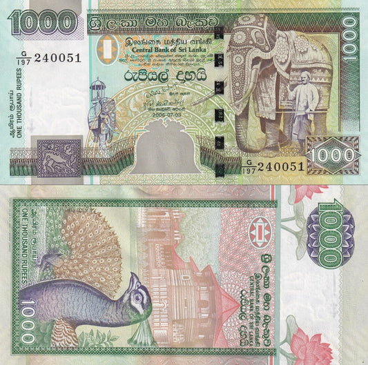 Sri Lanka 1000 Rupees 2006 P 120d UNC