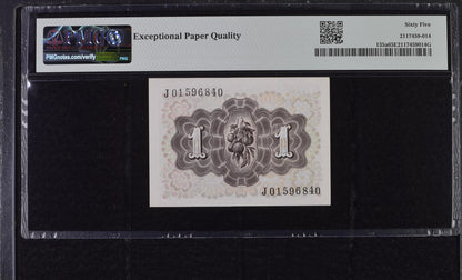 Spain Banco de España 1 Peseta 1948 P 135a UNC PMG 65 EPQ