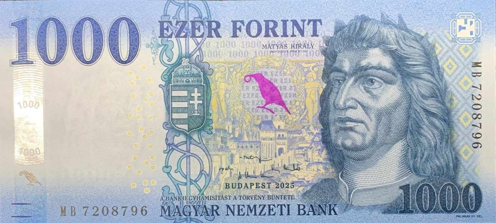 Hungary 1000 Forint 2025 P 203 UNC