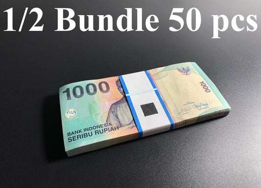 Indonesia 1000 Rupiah 2000-2016 P 141 Random year UNC 1/2 Bundle LOT 50 pcs