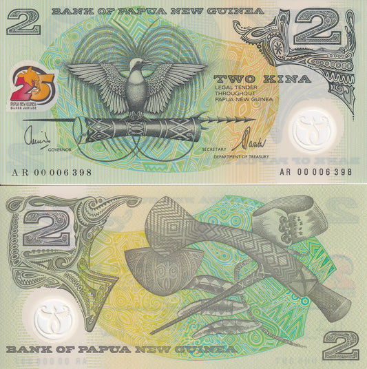 Papua New Guinea 2 Kina 2000 P 21 Commemorative Polymer UNC