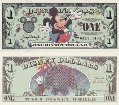 USA Disney 1 Dollar 2000 Disney Mickey Millennium Series UNC