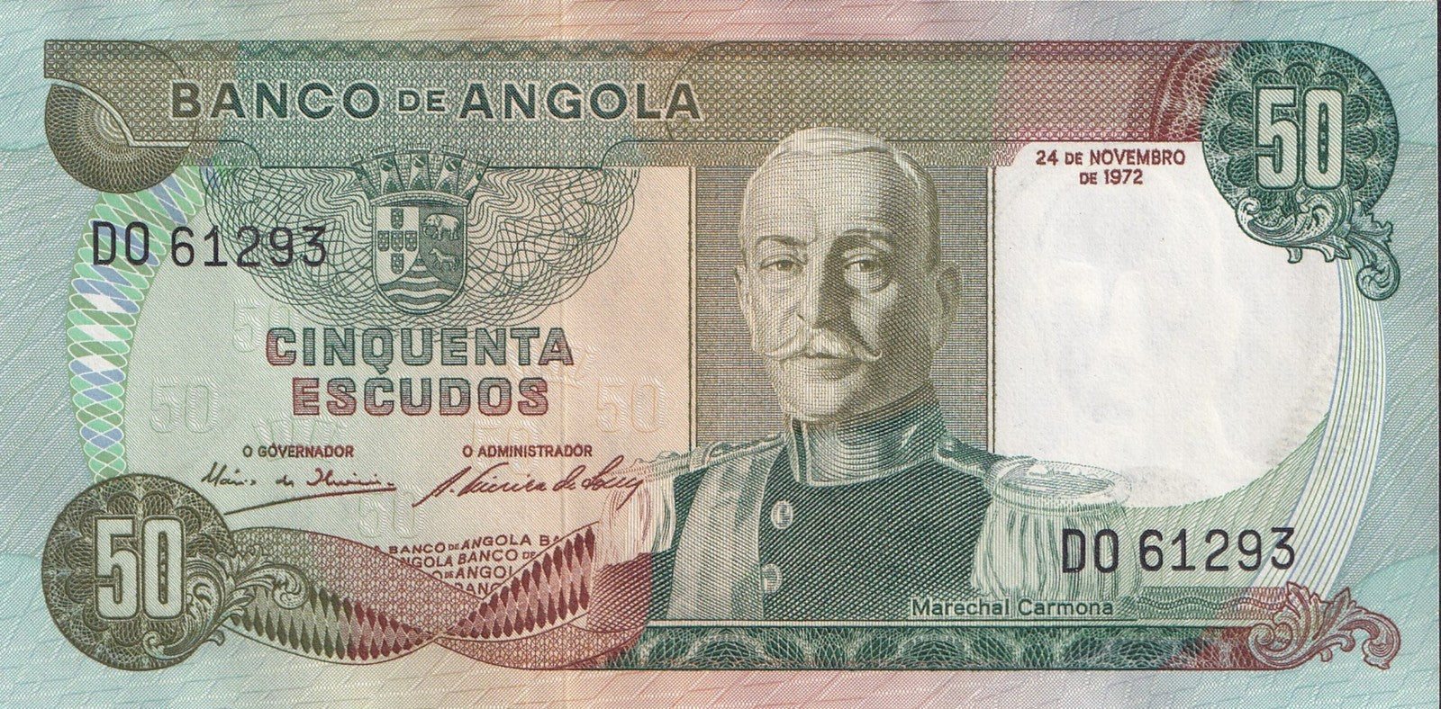 Angola 50 Escudos 1972 P 100 UNC