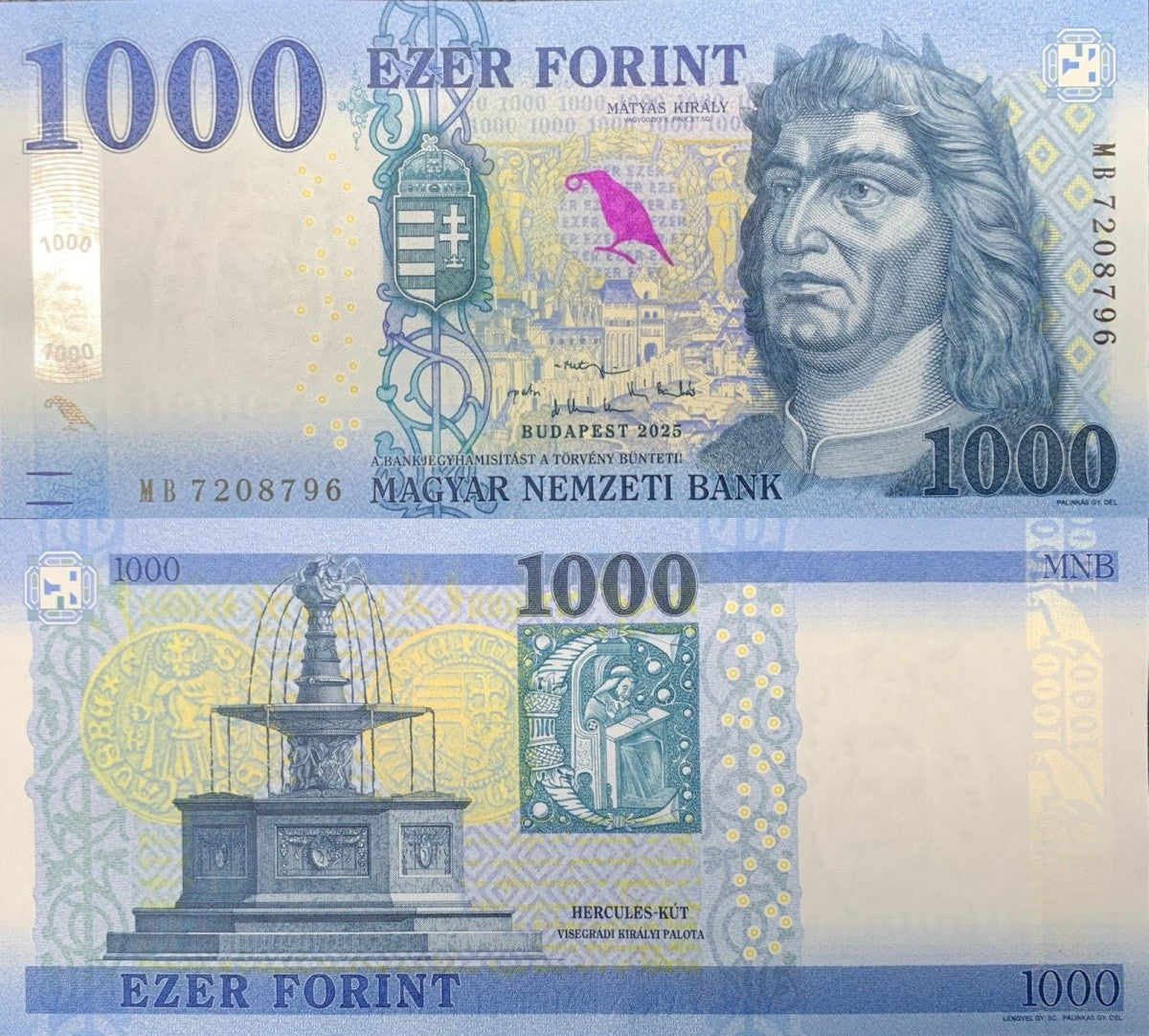 Hungary 1000 Forint 2025 P 203 UNC