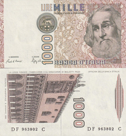 Italy 1000 Lire 1982 P 109 UNC