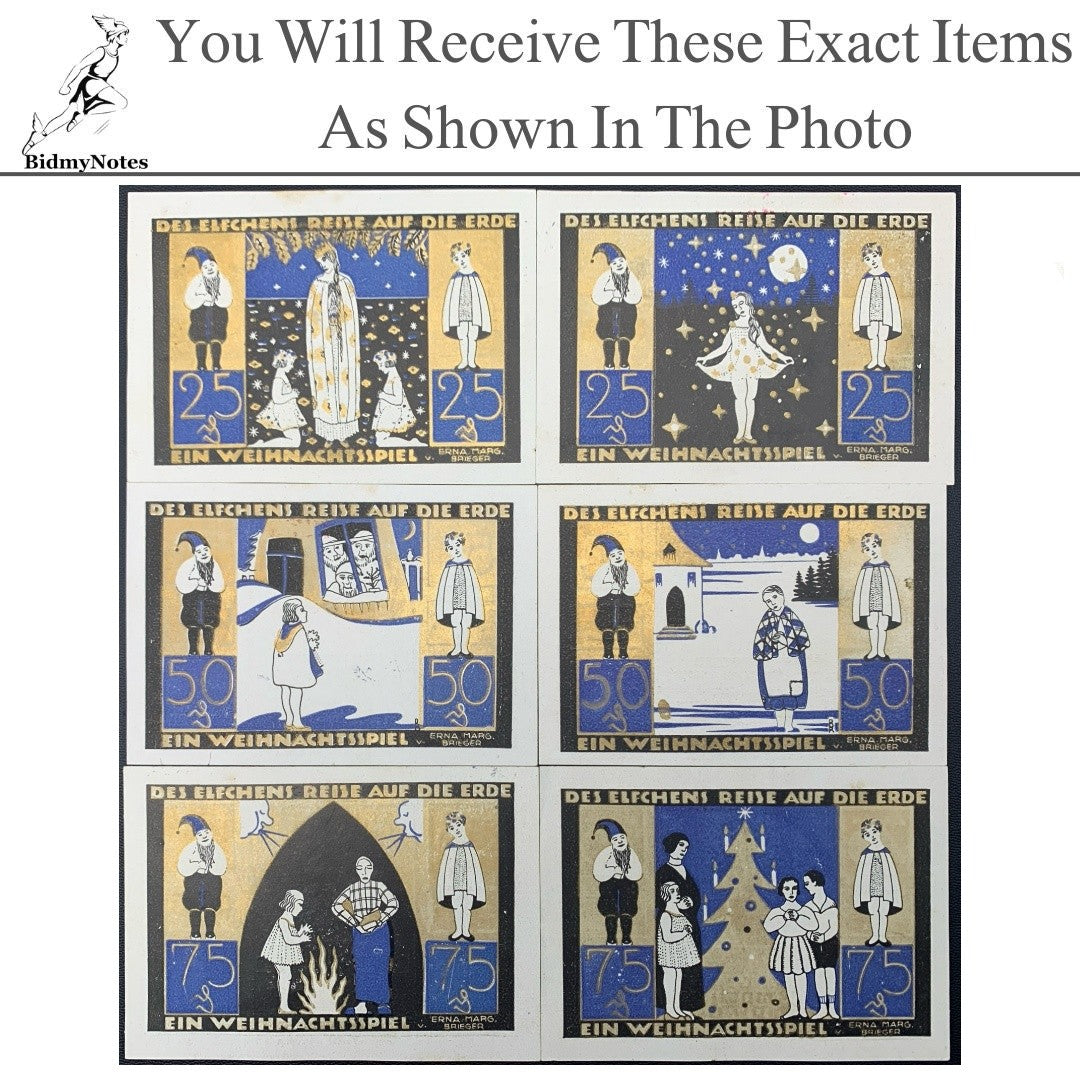 Germany Notgeld LENGERSHAUSEN 25 50 75 Pfennig 1921 Set 6 pcs