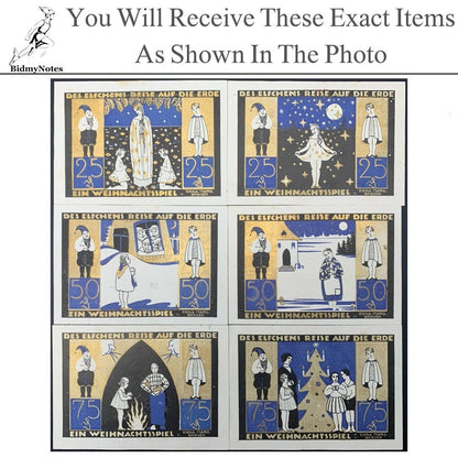 Germany Notgeld LENGERSHAUSEN 25 50 75 Pfennig 1921 Set 6 pcs