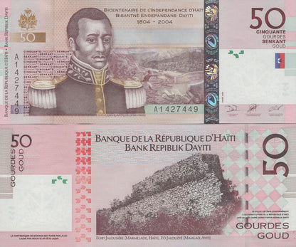 Haiti 50 Gourdes 2004 P 274a UNC Commemorative 