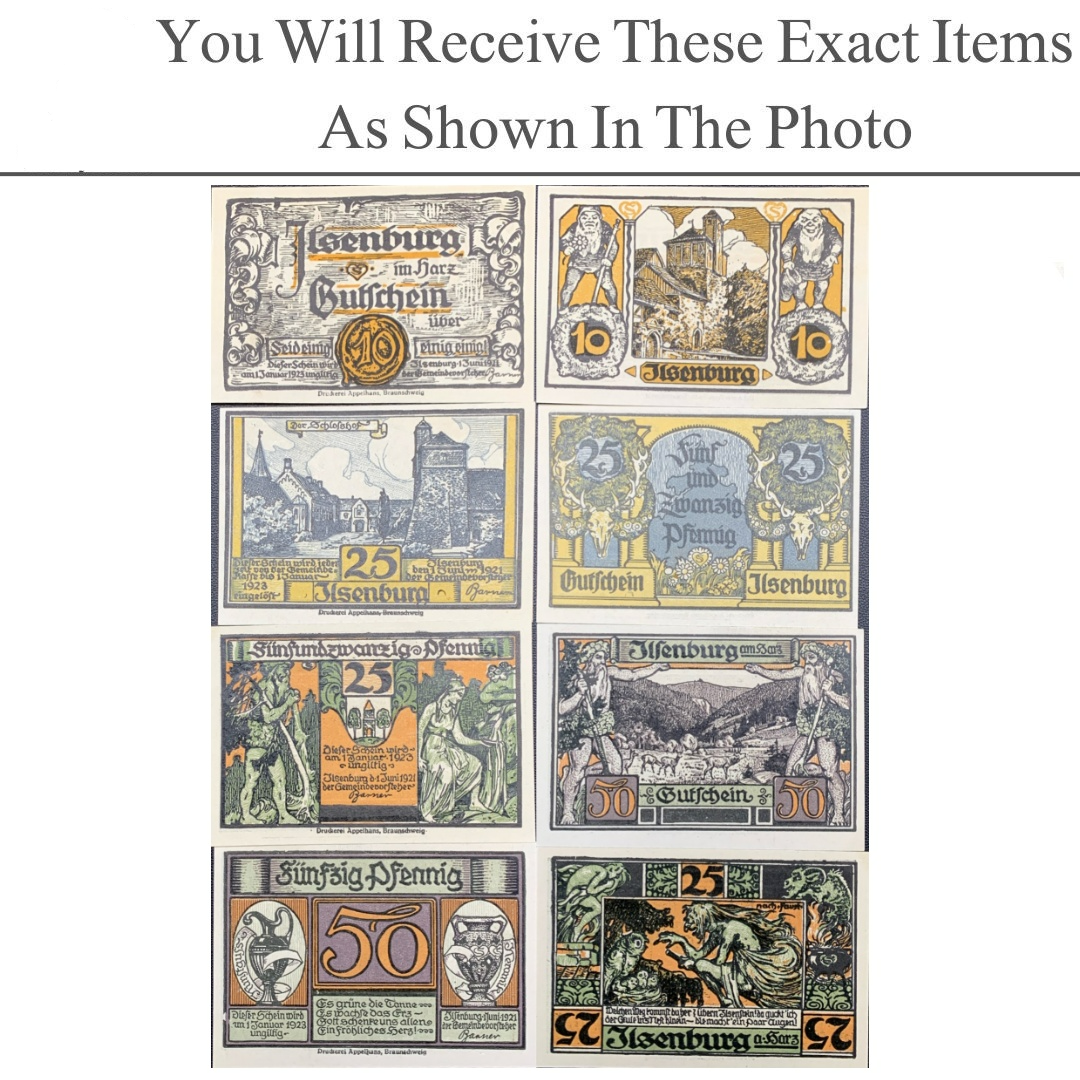 Germany Notgeld ILSENBURG 10 25 50 Pfennig 1921 Set 4 pcs