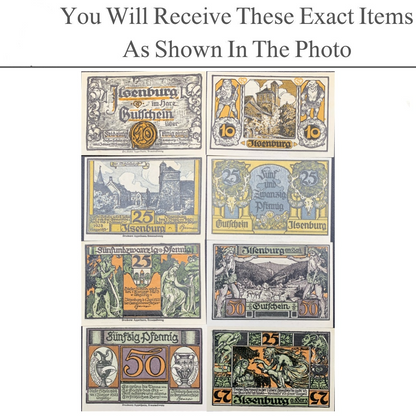 Germany Notgeld ILSENBURG 10 25 50 Pfennig 1921 Set 4 pcs
