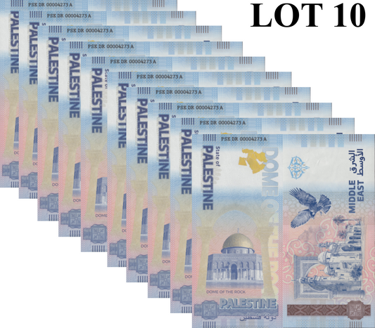 Germany TEST NOTE 2024 State of Palestine Dome of the rock UNC Lot 10 pcs