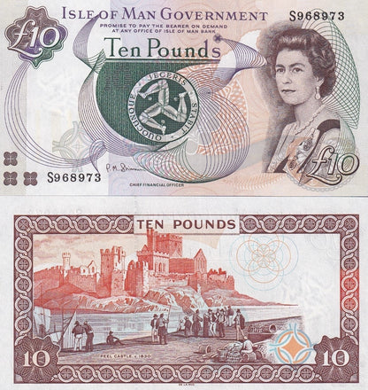 Isle of Man Government 10 Pounds ND 2007 P 46 UNC
