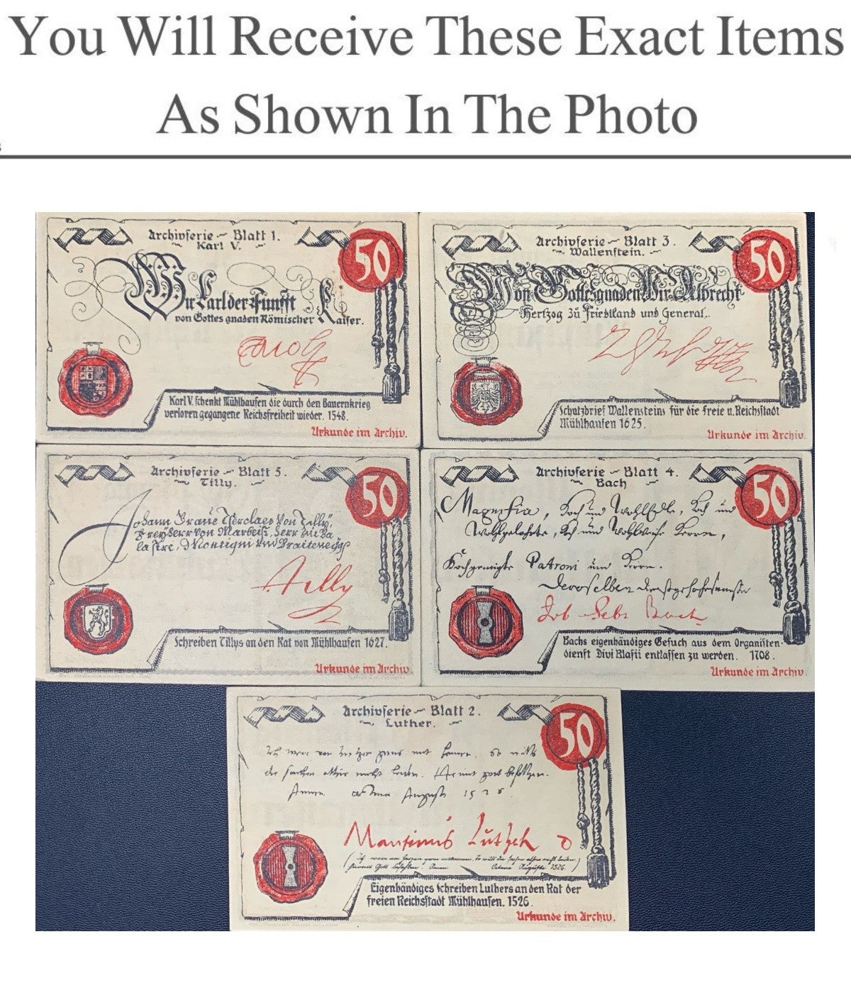 Germany Notgeld MUHLHAUSEN 50 Pfennig 1921 Full Set 5 pcs