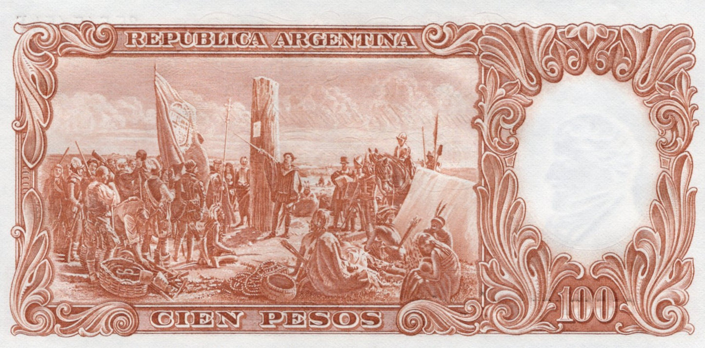 Argentina 100 Pesos ND 1967-1969 P 277 UNC