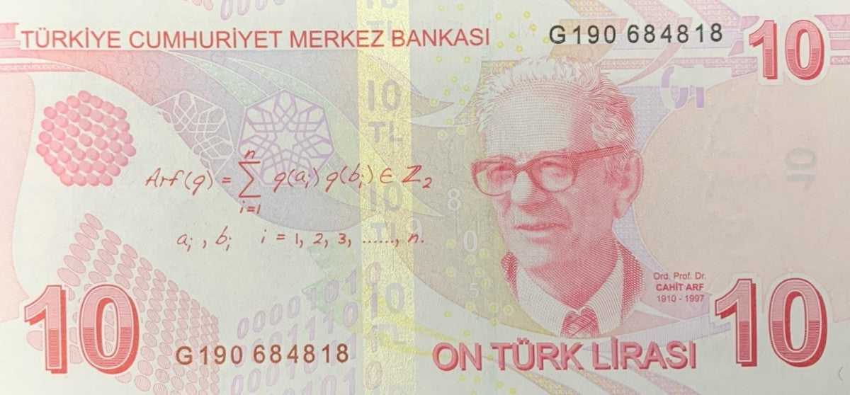 Turkey 10 Turk Lirasi 2009/2025 P 223 New Date UNC
