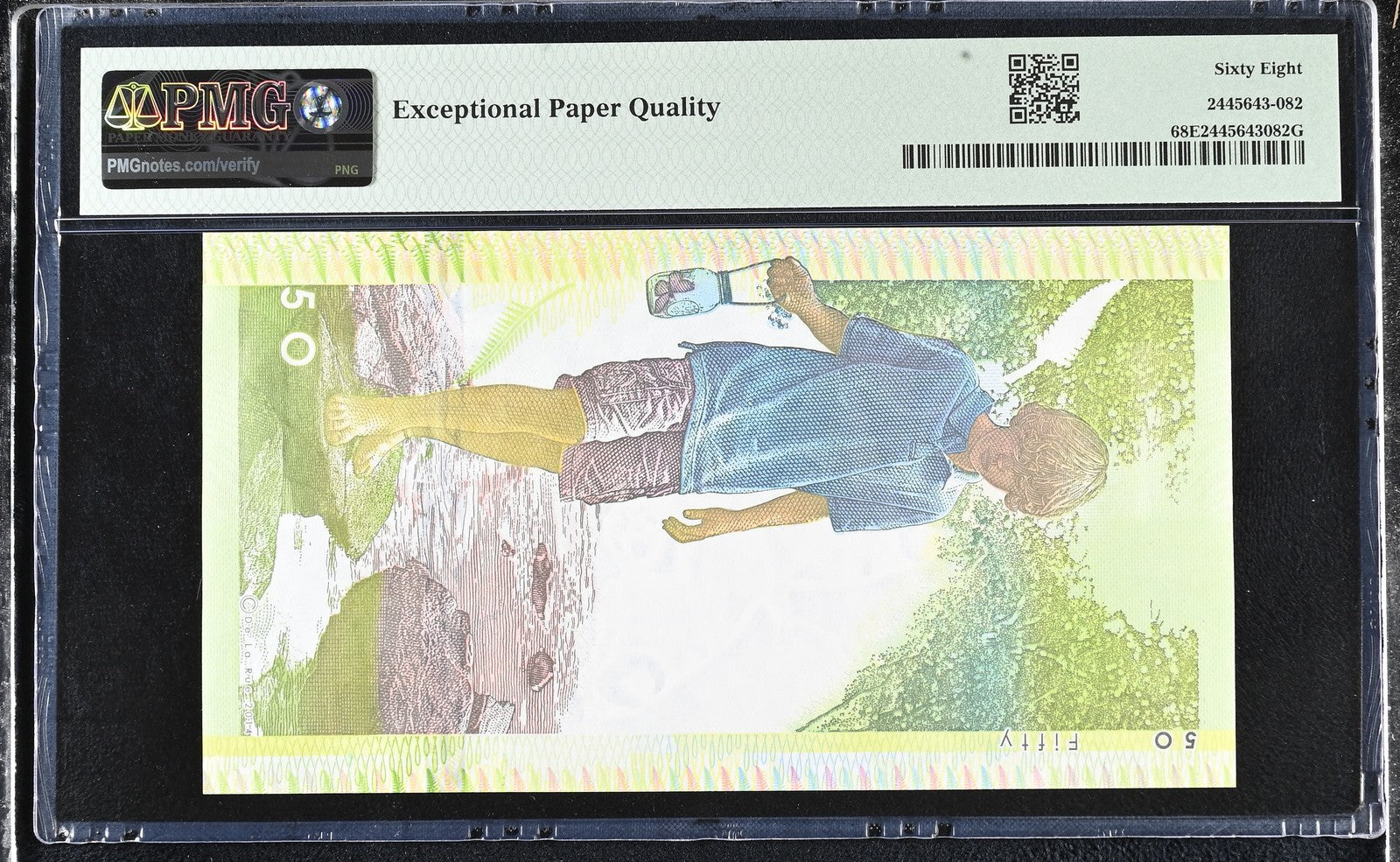 De La Rue Currency (GBR) Test Note 50 Units No Date UNC PMG 68 EPQ LOW S/N 1