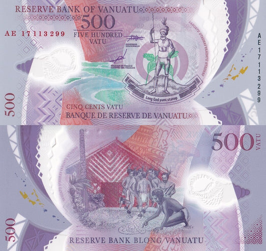 Vanuatu 500 vatu 2017 P 18 Polymer UNC