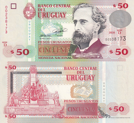 Uruguay 50 Pesos Uruguayos 2008 P 87a UNC