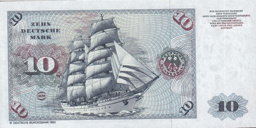 Germany 10 Deutsche Mark 1980 P 31c UNC