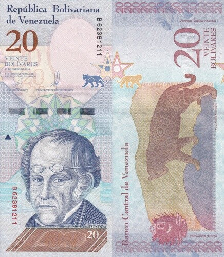 Venezuela 20 Bolivares 2018 P 104 UNC