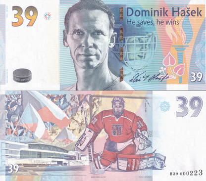 Czech Republic 39 Dominlk Hasek Tourndment In 1988 UNC COMM. LOW S/N With Folder