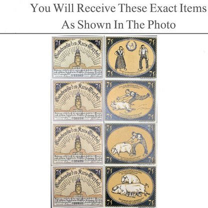 Germany Notgeld DIEPHOLZ 75 Pfennig 1921 Set 4 pcs
