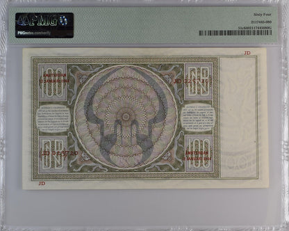 Netherlands Nederlandsche Bank 100 Gulden 1942-44 P 51c UNC PMG 64