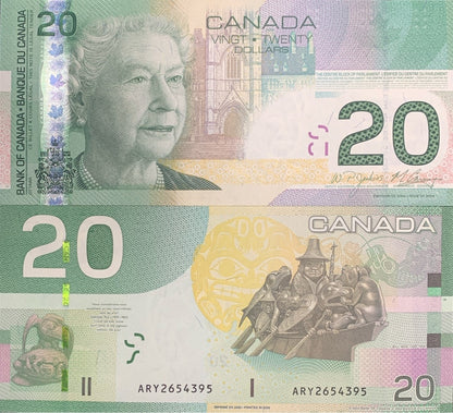 Canada 20 Dollars 2004 / 2009 P 103f UNC