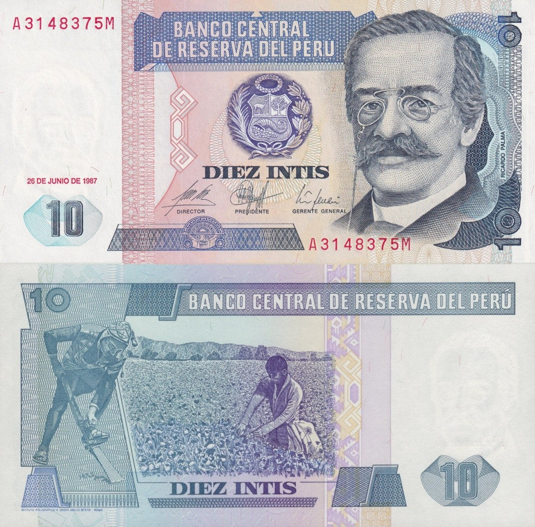 Peru 10 Intis 1987 P 129 UNC