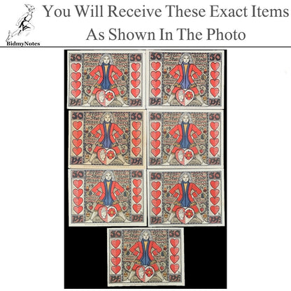 Germany Notgeld ALTENBURG 50 Pfennig 1921 Set 7 pcs