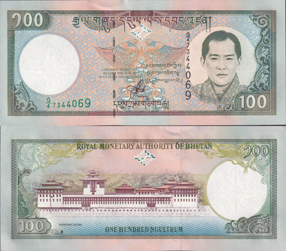Bhutan 100 Ngultrum ND 2000 P 25 UNC