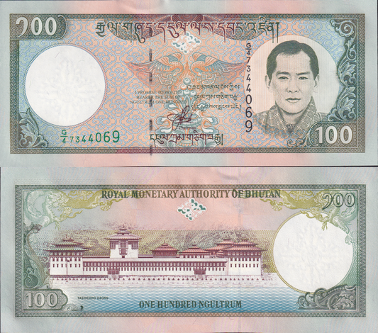 Bhutan 100 Ngultrum ND 2000 P 25 UNC