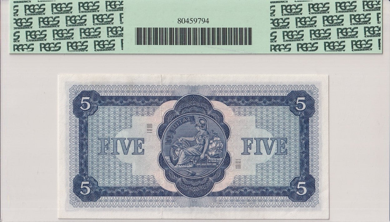 Scotland 5 Pounds 1968 P 170 AU PCGS 58 PPQ British Line Bank