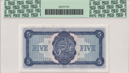 Scotland 5 Pounds 1968 P 170 AU PCGS 58 PPQ British Line Bank
