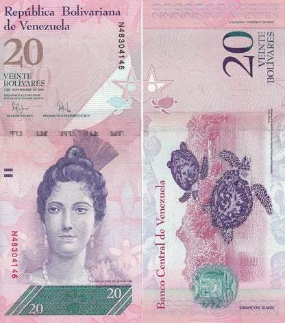 Venezuela 20 Bolívares 2009 P 91d UNC