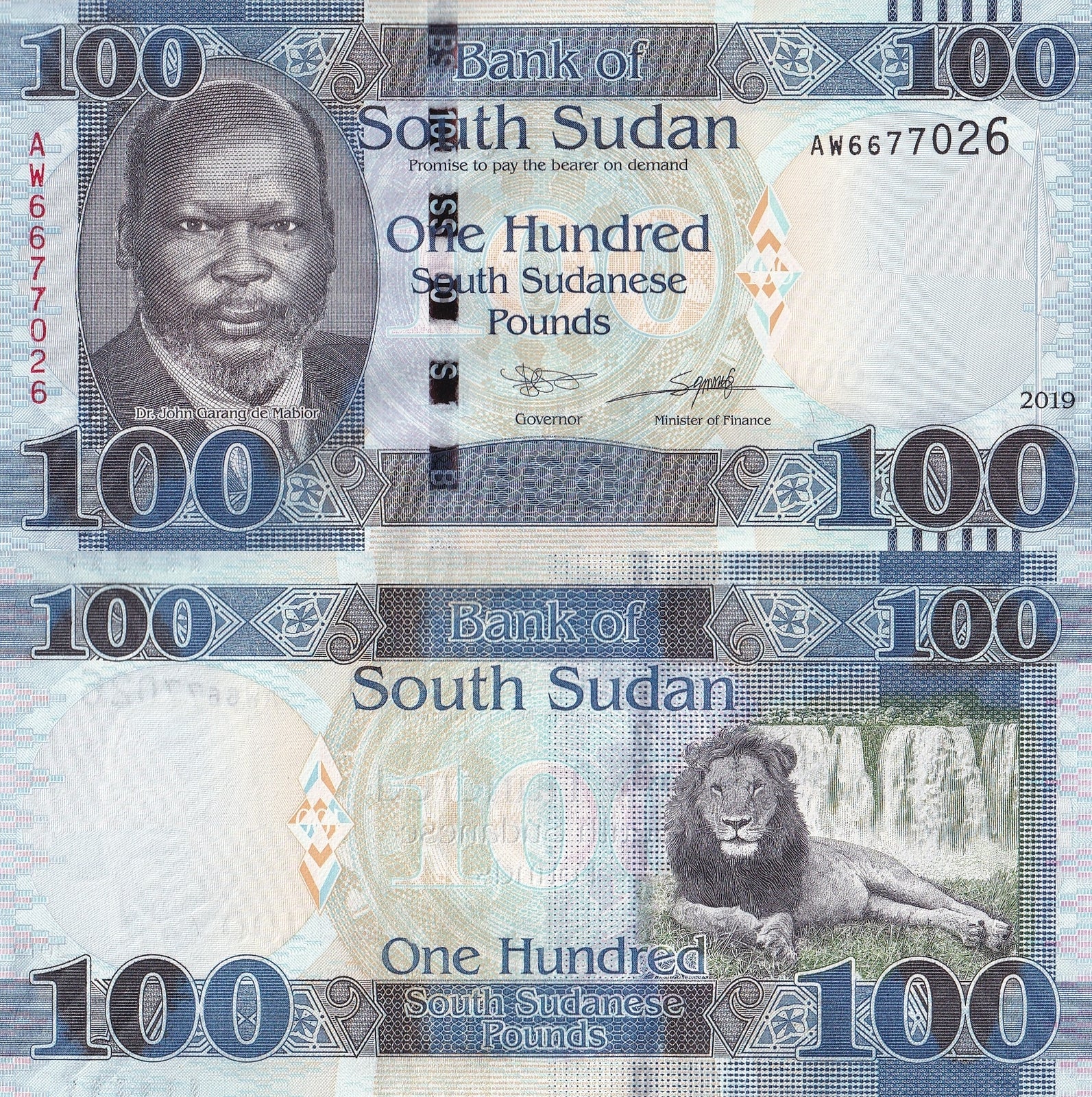 South Sudan 100 South Sudanese Pounds 2019 P 15 UNC