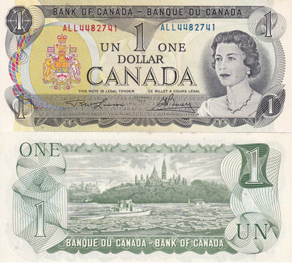 Canada 1 Dollar 1973 P 85c UNC FOXING