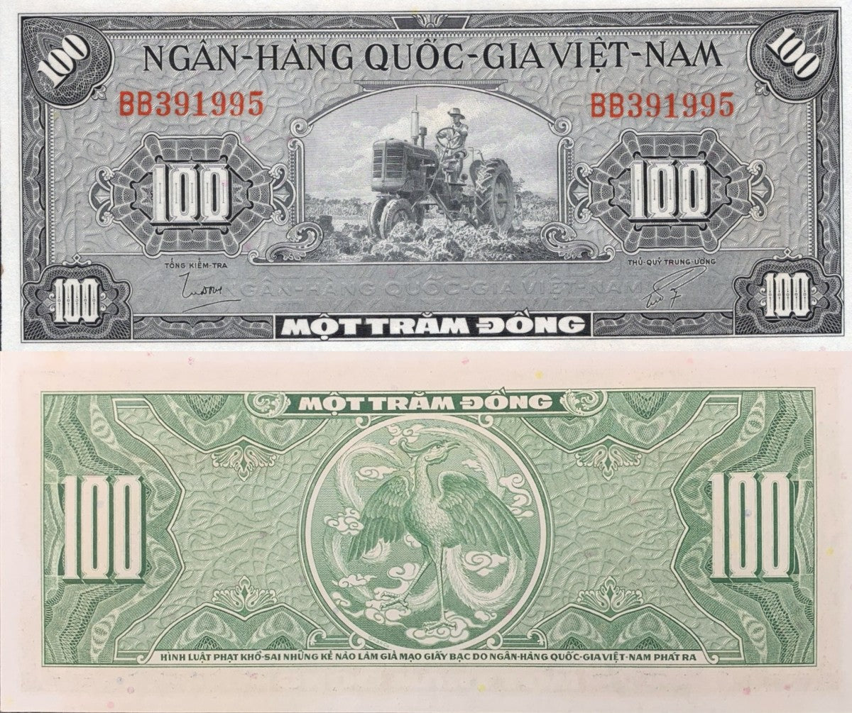 Viet Nam Vietnam South 100 Dong 1955 P 8 UNC