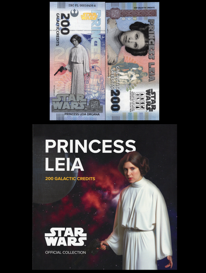 Disney Official Star Wars 200 Galactic Credits 2025 Princess Leia UNC W/F