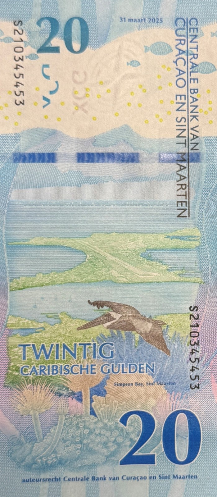 Curacao & Sint Maarten 20 Caribische Gulden 2025 P New UNC