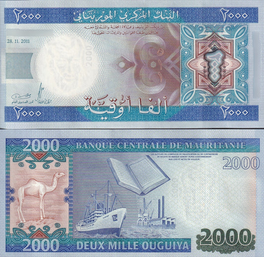 Mauritania 2000 Ouguiya 2011 P 20 UNC