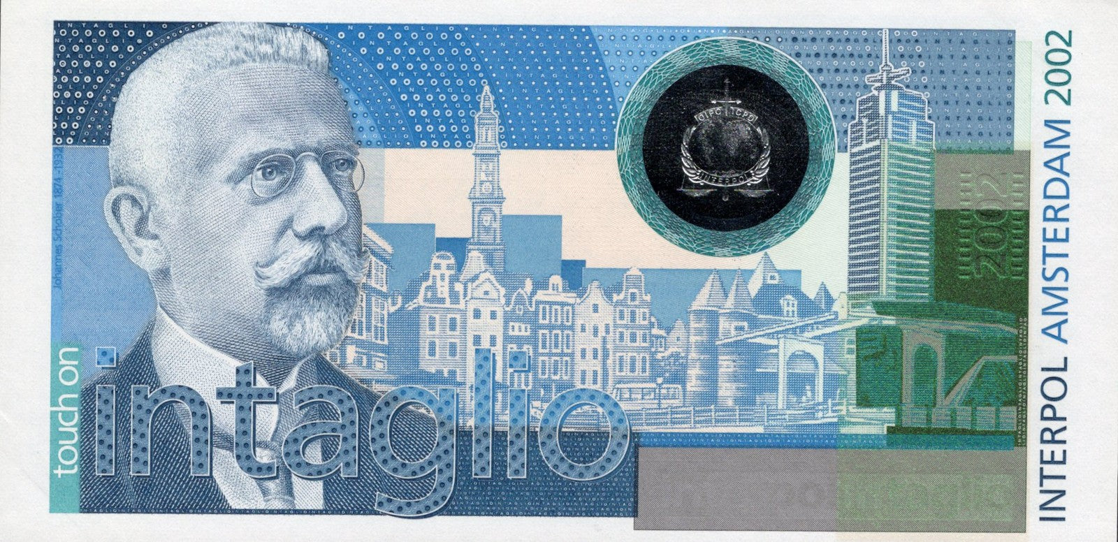Switzerland 2002 Zero Test Note SICPA KBA Giori Interpol Amsterdam UNC
