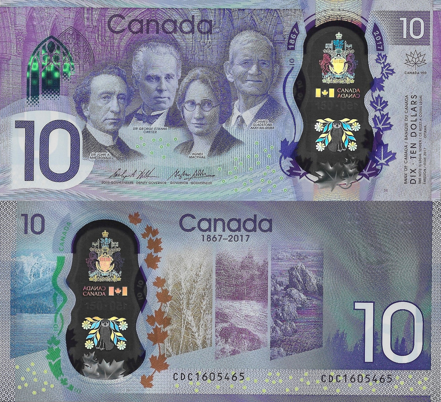 Canada 10 Dollars 2017 P 112 BC-75 Polymer UNC Commemorative