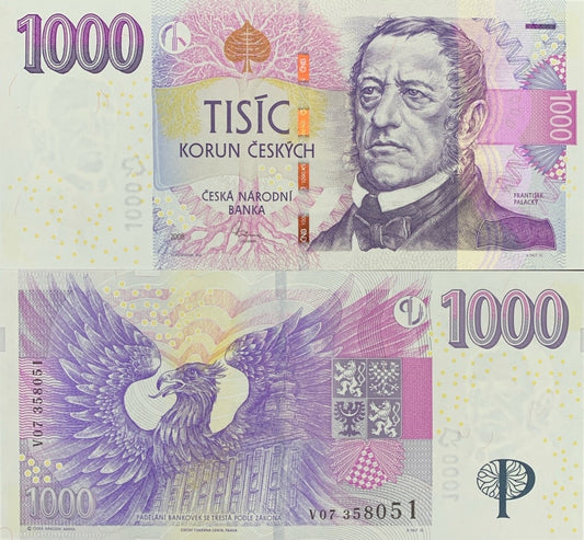Czechia 1000 Korun Ceskych 2008 P 25 UNC