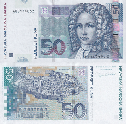 Croatia 50 Kuna 2002 P 40a UNC