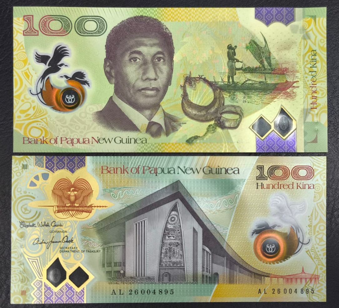 Papua New Guinea 100 Kina 2026 P New Issue Polymer UNC Commemorative Julius Chan