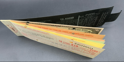 First National City Corp Travel Cheque 100 Dollars 1969 W/Booklet ( 1 Note ) UNC