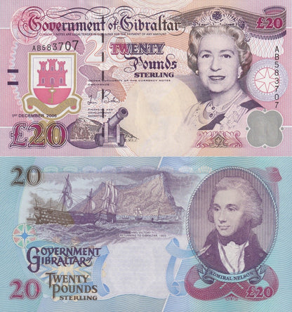 Gibraltar 20 Pounds Sterling 2006 P 33 UNC