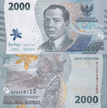 Indonesia 2000 Rupiah 2022 P 163 UNC 1 Bundle Lot 100 pcs