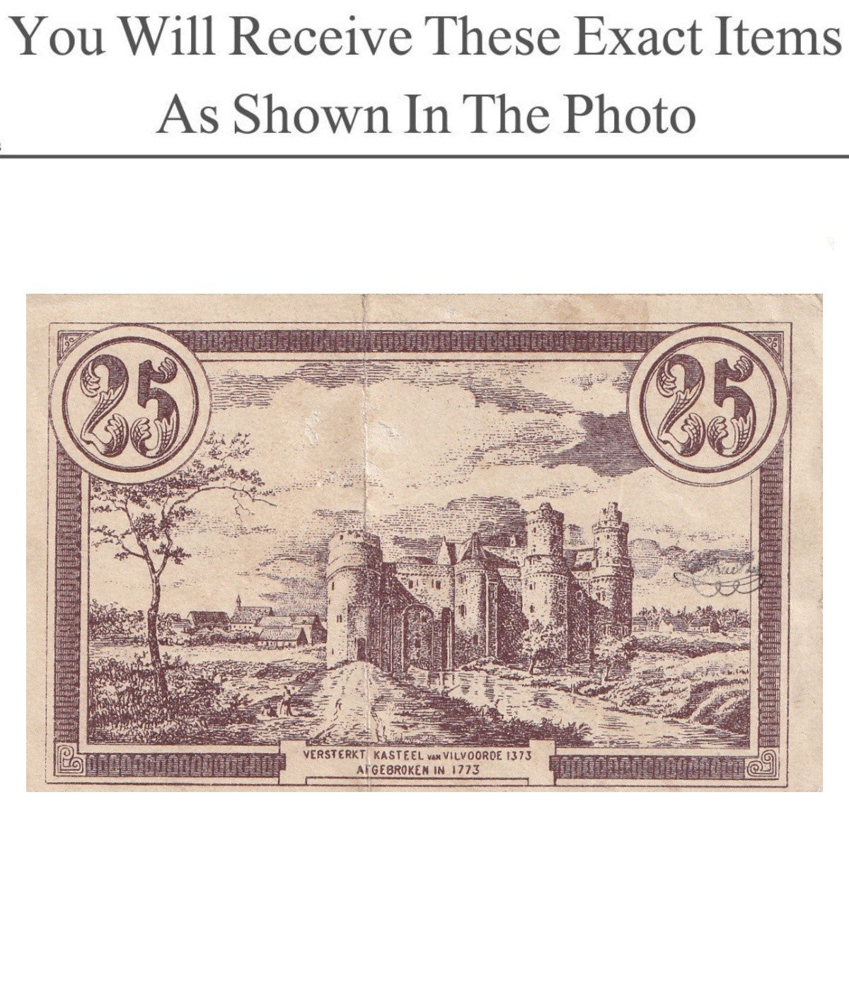 Belgium Notgeld VILVOORDE 25 Centiemen 1918